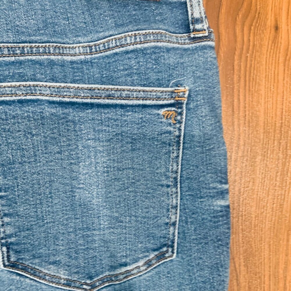 Womens Madewell 9" Midrise Skinny Crop Jeans 5 Button Closure Size 32 - Picture 9 of 13